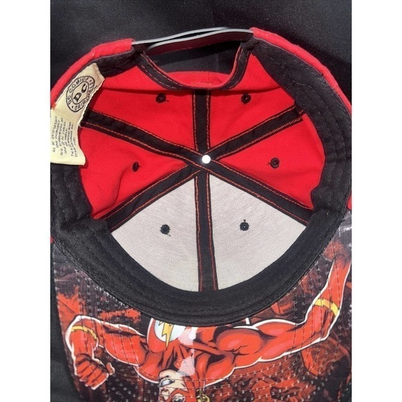 Dc Comics Originals The Flash Logo Embroidered Snapback Hat Red/Black Adjustable - Picture 8 of 10